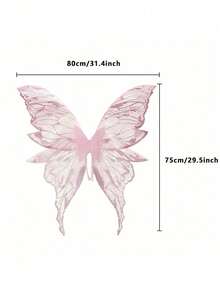 1pc New Holiday Party Halloween Makeup Prop Adult Costume Butterfly Wings, Fairy Wings, Carnival - Multicolor - View 9