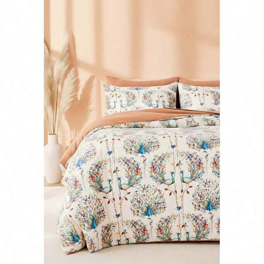 Linda Double Duvet Cover Set Cotton - White - View 1