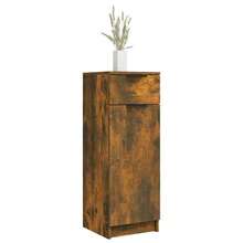 vidaXL Armadio da bagno Chêne fumé 32x34x90 cm Legno d'ingegneria - Castano - Visualizzare 4