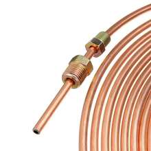 2X 25FT Copper Brake Pipe Hose Line Tube Roll 3/16'' Fittings Tubing Kit 32 Nut - A - View 2