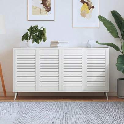 vidaXL Armários para persianas 4 pcs branco 69x39,4 cm pino sólido