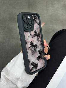 蝴蝶结彩绘凹槽黑色手机壳，配蝴蝶链，防摔加厚简约时尚，兼容 17/17 Pro/17 Pro Max/16/15、彩绘 15 Pro Max、Apple P13 手机壳、P14 女款手机壳、P11 软壳手机壳、P12 防摔手机壳，适用于 XS/XR/16 Pro Max/13 手机，型号：78P.78GES2，适用于 16/15/XR/16 Pro Max/7P/8P/P12 Pro Max/P13 Pro Max/P14 Pro Max/P13/P14/P11/P12/P14 女款软壳防摔手机壳 - 彩色 - 查看 5