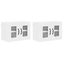 vidaXL Armoire de cuisine Kalmar 2 pcs Blanc brillant 60 x 31 x 40 cm - Blanc - Voir 2