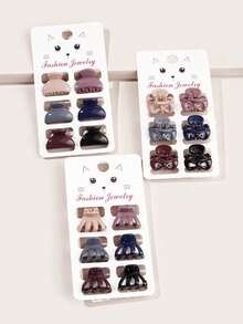 彩色小爪夹，侧刘海发夹，头顶发夹，女士发卡 - 彩色 - 查看 8