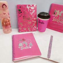 1pc New Barbie Student Notebook, Cartoon Pattern, A5 Spiral Bound, Pink Diary, Random Style, New Year Gift, Valentine's Day Gift, Easter Gift - Multicolor - View 3