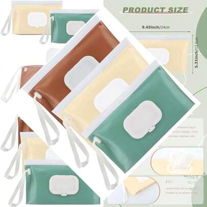 Portable Baby Travel Wet Wipe Dispenser, Ideal for Journeys