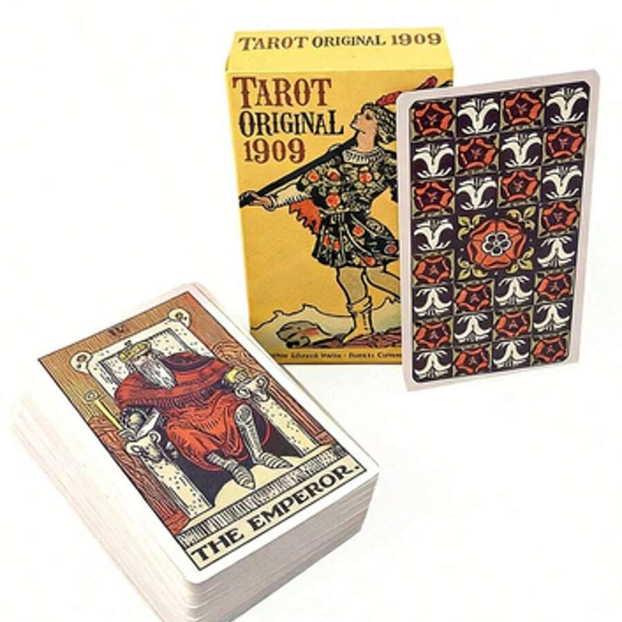 1909年原版塔罗牌桌游，塔罗牌占卜与精神享受，命运桌游，适合初学者 - 芥末黃 - 查看 1