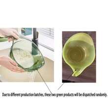 2-In-1 Multifunctional Colander With Handle - Can Be Used As A Vegetable Washer, Rice Washer, Strainer, And Fruit Bowl, Suitable For Kitchen Sinks, Can Be Used For Rinsing Rice, Preparing Salads, And Draining Pasta, A Practical Kitchen Essential And An Ideal Gift For Home Chefs, Space-Saving, A Great Christmas Kitchen Gift. - Multicolor - View 10