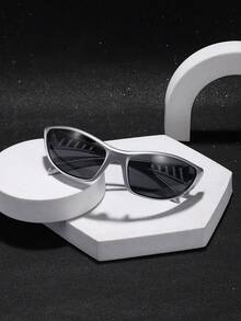 1 PC Men's Wrap Sports Glasses Lightweight Frame Comfortable To Wear For Stay Stable While Exercising With Glasses Box - Multicolor - View 5