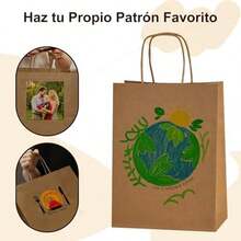 ECLATIQUE 50 Bolsas de Papel Kraft para Regalos (27x21x11cm), Bolsas de Papel Reciclable con Asas, Fuerte Adherencia y Capacidad de Carga, Boutique, Restaurantes, Panadera - 27x21x11cm+27x21x11cm - Ver 6