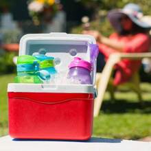 Armario de dormitorioGuateplast - Hielera portátil de 5 litros 5.2 QT Capacidad para 6 latas Cooler Enfriador Resistente y liviano Hielo - rojo - Ver 6