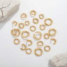 100pcs 18K Gold Plated Stainless Steel Open Jump Rings, Suitable For DIY Jewelry Making Such As Necklaces, Bracelets And Earrings - Open Ring - View 3