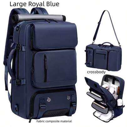 女士旅行背包，大容量个人背包，符合航空行李规定，带鞋仓，可装17英寸笔记本电脑，商务工作健身周末包，可转换成单肩包/双肩包