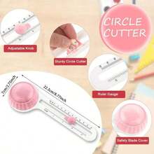 1Pc Circle Cutter, Circle Paper Cutters, Circle Cutter Paper Crafts, Adjustable Circle Cutters, Circular CutterTool, 4 Inch CircleCutter Paper, Rotary PaperCutter, CircleCutters,Circle Paper Trimmer, Circular Round Rotary Paper Cutter Slicer Scrapbook Photo Cardstock,Back To School,School Supplies - 彩色 - 查看 3