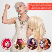 150片装防水强力假发胶带双面胶强力胶带，适用于蕾丝假发、头套替换，批发 - 白色 - 查看 6