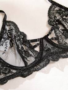 Women Bra And Panty Sets - 黑色 - 查看 5