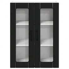 vidaXL Armoire de cuisine Noir 60 x 31 x 80 cm Bois d'ingénierie - Noir - Voir 6