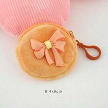1pc Cartoon Keychain Coin Purse Girly Bow Earphone Storage Pouch Cute Small Coin Wallet For Women Mini Wallet Small Wallet Kawaii Cute Stuff - Multicolor - View 10