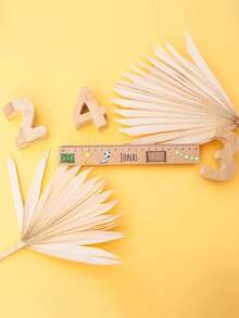 Custom Wooden Ruler With Personalized Print - Ideal For School And Home - Perfect First Day Of School Gift, First Day Of School Supplies|Customizable Ruler|Durable Wooden Ruler