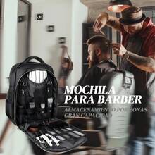 Mochila Organizadora para Barbero - Bolsa Profesional de Herramientas con Compartimentos Acolchados y Gran Capacidad - Negro - Ver 4