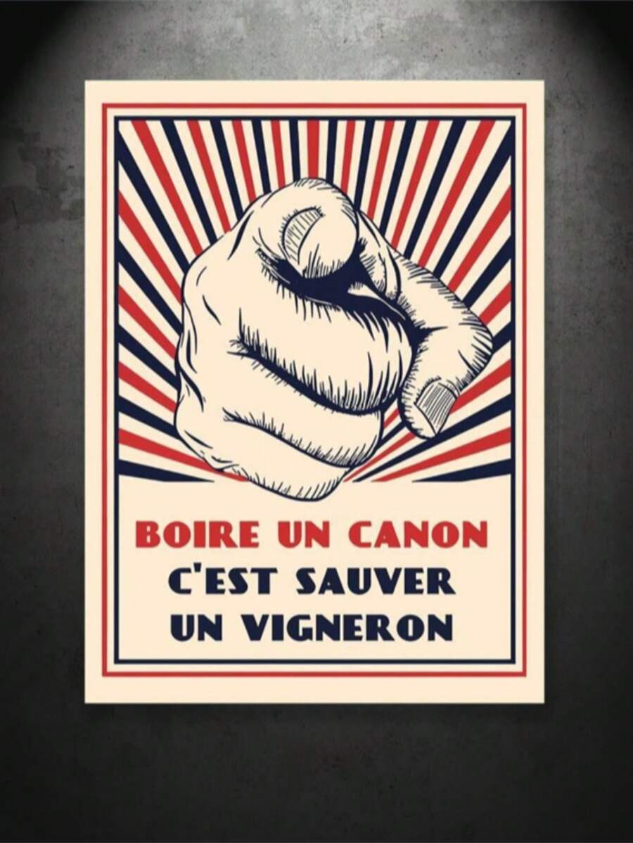 Vintage Wine Lovers Canvas Poster - Unframed Art Print For Bar And Home Decor, Perfect Gift For Wine Fans - Multicolor - View 1