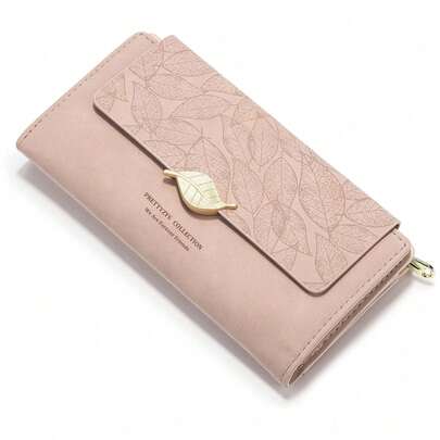 Cartera de piel de mujer moderna,Cartera Grande, Delgada y Larga con Ventana para identificación, Cartera Elegante de Estilo Informal para Dinero en Efectivo, Monedas, Tarjetas y Fotos.