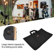 Foldable Storage Bag Made Of Waterproof Oxford Cloth With Sponge Padding. Black Multifunctional Carrying Bag For Outdoor Picnics And Travel. - Hitam - View 4