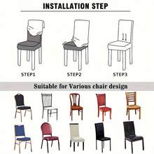4/6件套节日提花椅套，2D平面印花，印象派田园兔子和复活节彩蛋图案，清新治愈，为家居装饰增添田园气息。适用于厨房、餐厅、户外野餐、露营、花园派对、生日派对、各种活动、家居装饰、节日装饰、圣诞礼物等。面料易于打理，也适用于厨房、酒店、会议用品等。 - 彩色 - 查看 6
