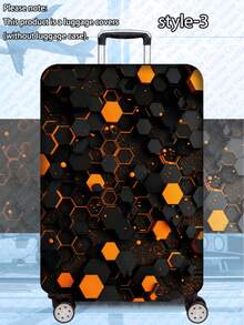 1pc Luggage Cover Suitcase Protective Sleeve, Multiple Sizes Available. Made Of Polyester Fiber, Scratch-Resistant & Wear-Resistant, Unisex. Ideal For Business Trips And Summer Vacations. Easy To Hand Wash And Detachable, A Must-Have Travel Accesso - Multicolor - View 43