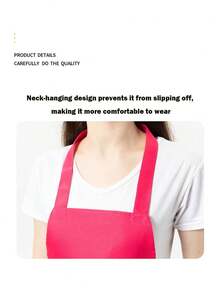 1pc/3pcs/6pcs Unisex Apron With 1 Spacious Pocket, Machine Washable, Suitable For Kitchen, Crafts, BBQ, Painting - Dark Green - View 2