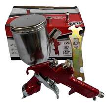 Pistola Gravedad Alta Pulverización Goni 352 Boquilla Herramienta Pintura Automotriz Carpintería Metal Madera Acabado Profesional Taller Doméstico Precisión Atomización Flujo Aire Durabilidad - Rojo - Ver 5