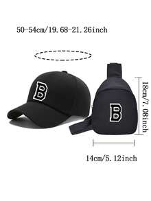 2pcs Kids Baseball Cap With Mini Pouch, Boys Girls Camping Hat, UV Protection, Adjustable Strap, Suitable For 3-8 Years Old Children - Black - View 10