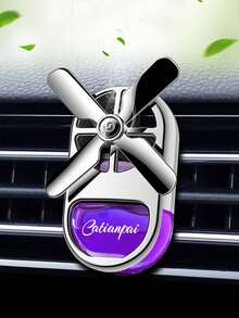 1件装汽车空调出风口液体香薰三叶草风车香氛，香味淡雅，汽车装饰除臭剂，创意新款悬挂配件 - A - 查看 6