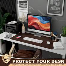 1 tấm lót bàn làm việc bằng da JACOBI, tấm lót văn phòng, tấm lót chuột cỡ lớn, tấm lót chống trượt bằng da PU, tấm lót laptop, tấm lót trang điểm, tấm lót bàn ăn, tấm lót viết chống thấm nước, thích hợp cho văn phòng và gia đình. - Nhiều màu - Xem 11