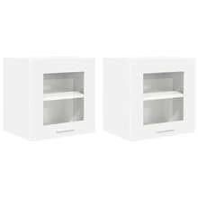 vidaXL Armoire suspendue 2 pcs Blanc 40 x 31 x 40 cm Bois d'ingénierie - Blanc - Voir 2