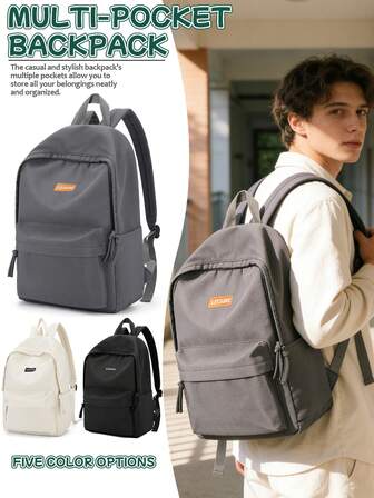 Mochilas de moda para niñas y niños, mochilas de viaje hermosas y ligeras, mochilas femeninas simples y encantadoras, mochilas impermeables para estudiantes de universidad, escuela secundaria y escuela intermedia, mochilas de viaje universitarias de nailon impermeables, adecuadas para viajar, acampar, ir a la escuela, trabajar y desplazarse, mochilas de ordenador casuales para chicas, mochilas multifuncionales de bolsillos multicapa transpirables y para el transporte diario.