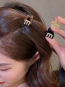 4/6pcs Mini Crystal Embellished Hair Clips, Practical & Stylish, Elegant & Versatile M-Shaped Hair Accessories - Multicolor - View 6