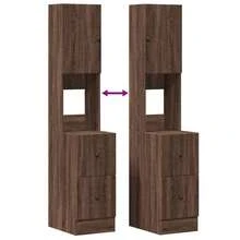vidaXL Armadio da cucina chêne marrone 35x50x180 cm ingegneria del legno - Castano - Visualizzare 8