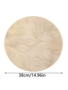 4/6/8pcs Gold Round Minimalist PVC Placemats, Washable, Easy To Clean, Wipe-Clean, Non-Slip, Heat-Resistant, Holiday Wedding Party Dining Table Decor - Gold - View 5