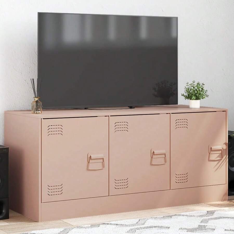 vidaXL Mobile TV rosone 99x39x44 cm acciaio - Rosa - Visualizzare 1