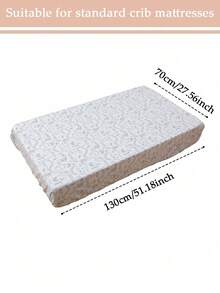 1pc Baby Crib Fitted Sheet Elastic Band On The Back To Prevent Displacement Cute Cartoon Design For Babies Cribs Infant Breathable Soft Microfiber Bed Cover Cot Essentials - Multicolor - View 2