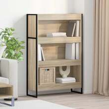 vidaXL Sonoma Bücherregal 80 x 30 x 155 cm Holzwerkstoff - Braun - Übersicht 1
