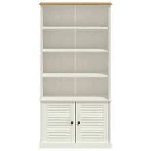 vidaXL VIGO Bücherregal Weiß 85x35x170 cm Massives Kiefernholz - Weiss - Übersicht 4