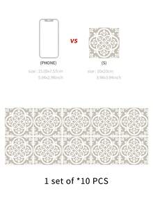 10 件曼陀罗图案自粘厨房贴纸、贴纸、墙贴、乙烯基贴花用于家居装饰、春季装饰品让您的家焕然一新、节日装饰贴纸礼物生日毕业厨房装饰 - 彩色 - 查看 12