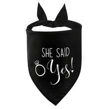 1pc Pet Triangular Bandana Bib, Dog Cat Triangle Scarf Collar, Suitable For Engagement Party, Wedding And Other Occasions, My Owner Is Getting Married - Multicolor - View 18