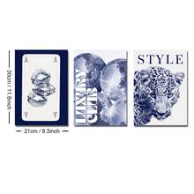 3件套无框豹纹、迪斯科球、嘴唇海报套装，粉色、黑色、白色可选，豹纹酒吧推车墙面艺术帆布画，学院风艺术，时尚杂志氛围，适合公寓、客厅、卧室、现代家居装饰 - 彩色 - 查看 15