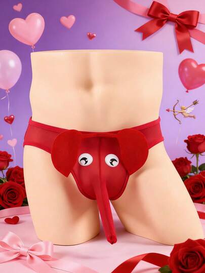 Ropa interior tipo tanga para hombres con estampado de ojo sexy, transpirable y cómoda para uso diario, adecuada para el Día de San Valentín