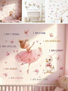 卡通可爱恐龙主题墙贴，自粘PVC墙贴，适用于房间、幼儿园、卧室，可撕贴墙纸，图案包括恐龙、独角兽、彩虹、汽车等。 - 恐龍 - 查看 6