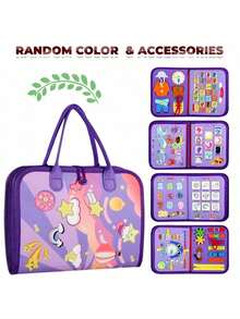 12-In-1 Busy Board - Sensory Toys, Promote Motor Skills Development - Learning Activity Book With Zipper, Buckle, Button And Lace, Suitable For Children 0+ - Ideal Birthday Gift For Boys And Girls, Random Accessory Colors Back To School - Multicolor - View 14
