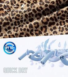Men's Swim Trunks Quick Dry Board Shorts With Zipper Pockets Beach Shorts Bathing Suits Men - No Mesh Liner - Leopard - 查看 5